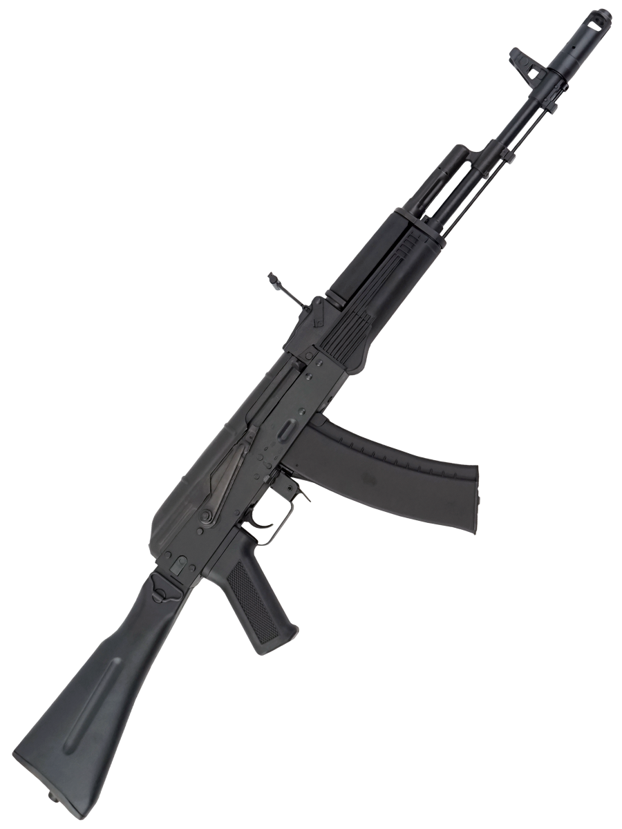 Страйкбольный автомат CYMA CM053C RK-74M PLATINUM (складной пластиковый приклад), 115-120 м/с, чёрный