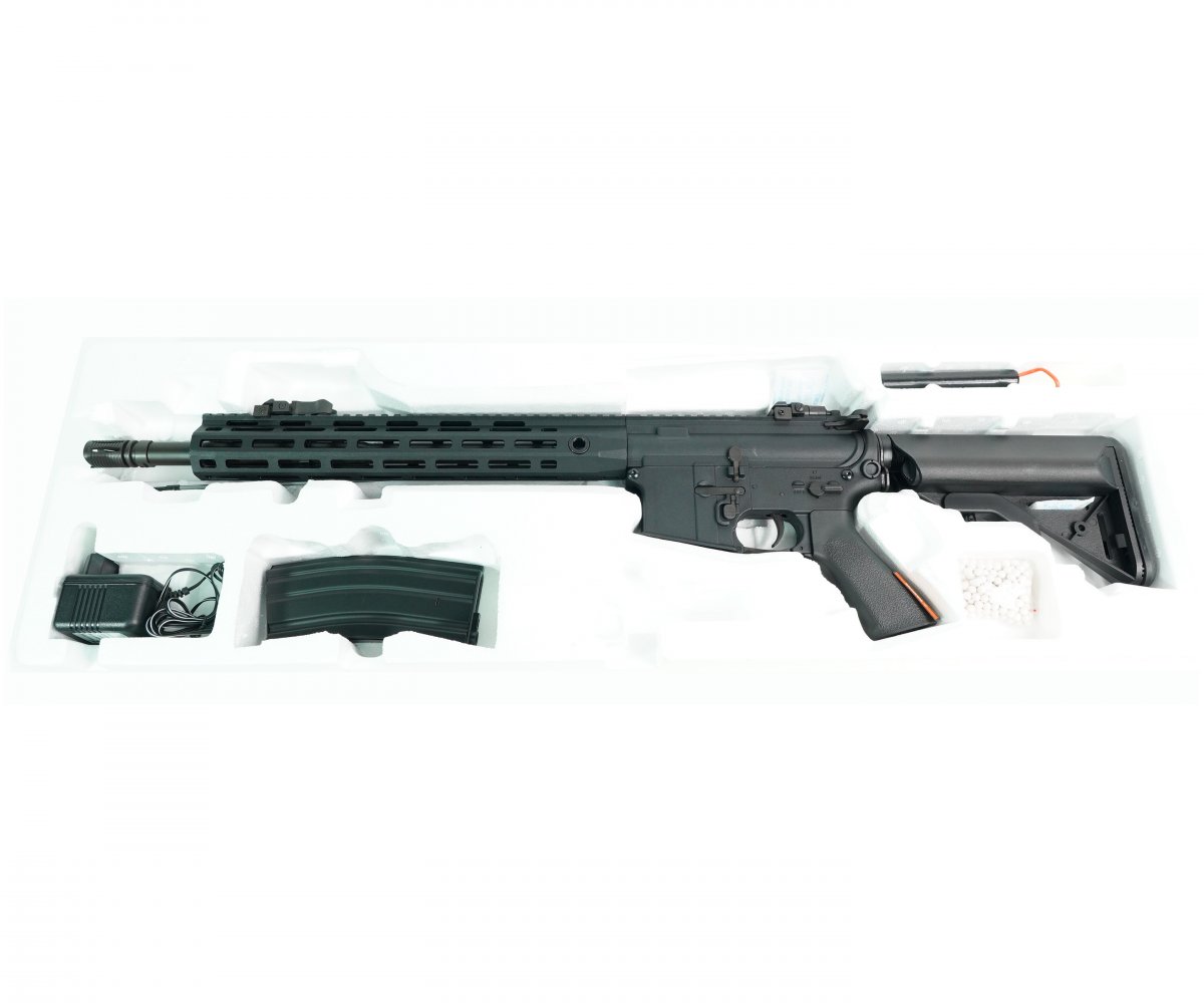 Страйкбольный автомат Cyma AR15 M-lok Mosfet Edition BK (CM.623)