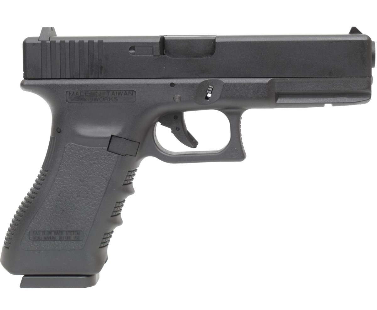 Страйкбольный пистолет KJW Glock G17 CO₂, металл. затвор (KP-17-MS.CO2)