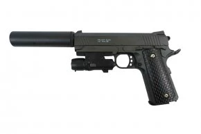 Пистолет Colt 1911 Rail с ЛЦУ и глушителем