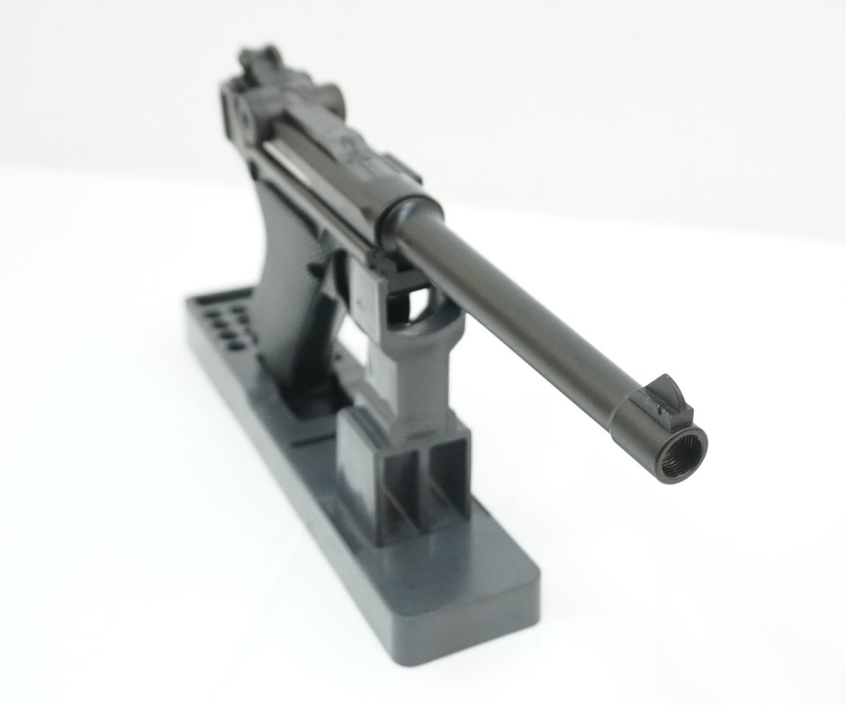 Страйкбольный пистолет WE Luger P08 6” Black (WE-P002)