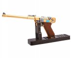 Страйкбольный пистолет WE-P009 Luger P08 (L) ствол 8 дюймов Gold
