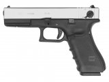 Страйкбольный пистолет WE Glock-18 Gen.4 Silver, сменные накладки (WE-G002B-SV)