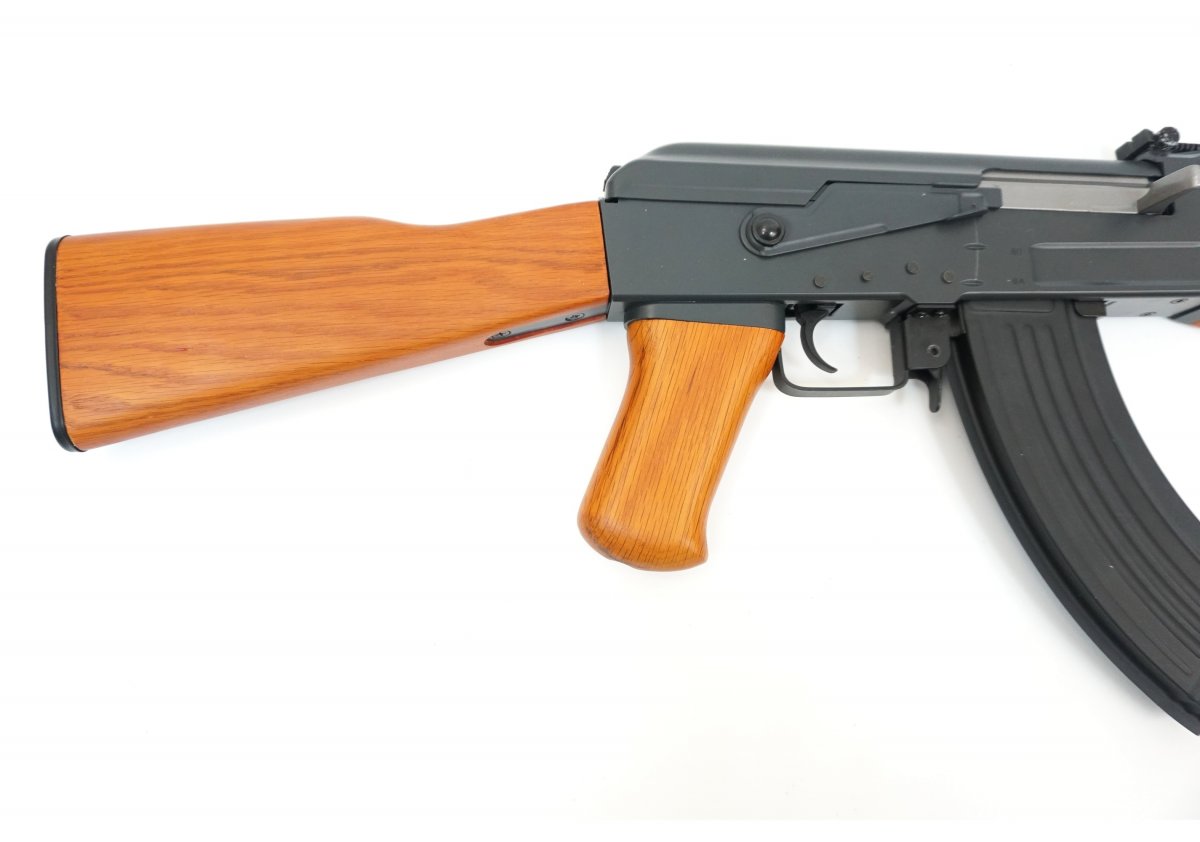Страйкбольный автомат CYMA CM046 RK-47 Blowback (деревянный приклад), 130 м/с, чёрный/дерево