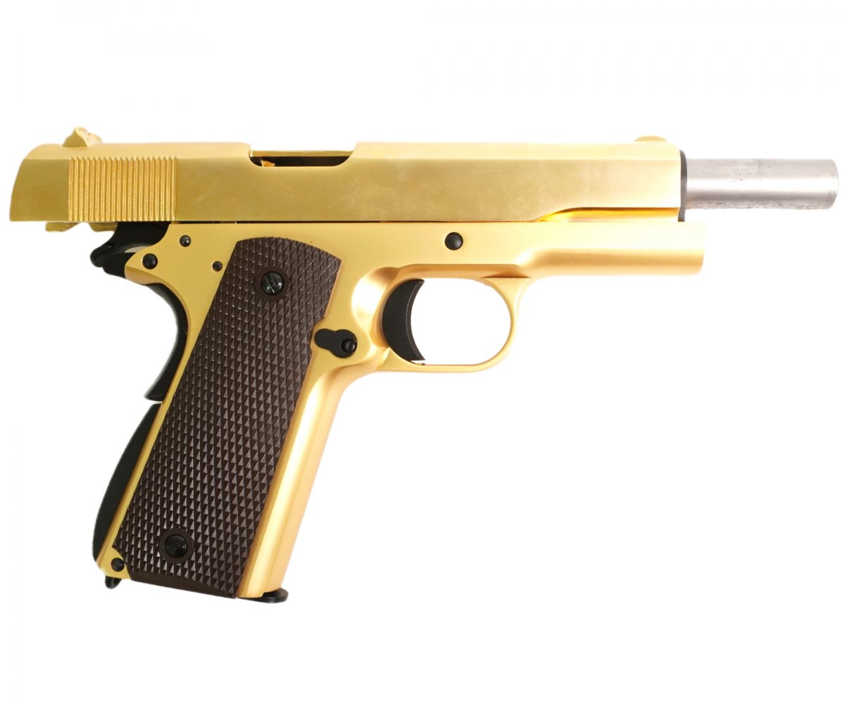 Страйкбольный пистолет WE Colt M1911A1 Gold (WE-E007)