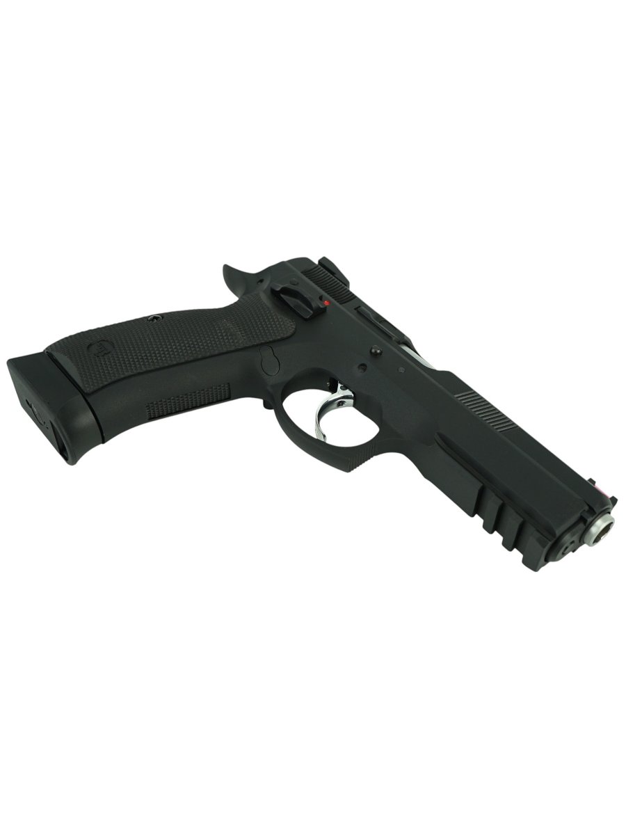 Страйкбольный пистолет GBB KJW CZ75 SP-01 SHADOW (SP-01.GAS) Blowback, чёрный