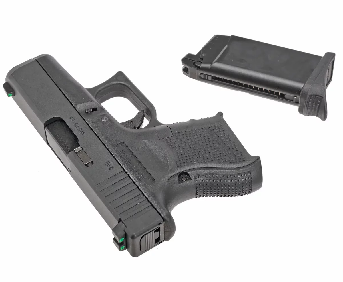 Страйкбольный пистолет WE Glock 27 Gen4 (6 мм, ГББ, Green Gas, WE-G006B-BK)