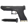 Страйкбольный пистолет WE Glock 35 G-Force (WE-G009WET-5) — чёрный слайд, хромированный ствол, GBB
