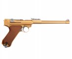 Страйкбольный пистолет WE-P009 Luger P08 (L) ствол 8 дюймов Gold