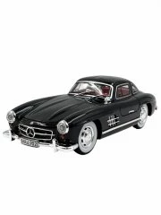 Машинка металлическая Mercedes Benz 300SL 1:18 Чёрная