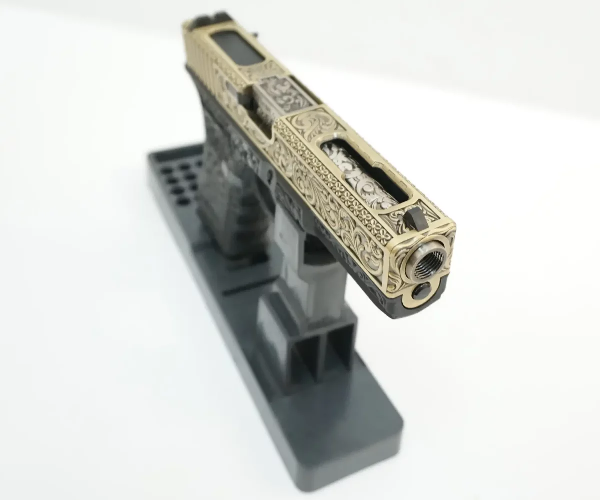 Страйкбольный пистолет WE Glock 18 Gen3 (WE-G002BOX-FP) — «под бронзу», авто/одиночный, GBB, 6 мм