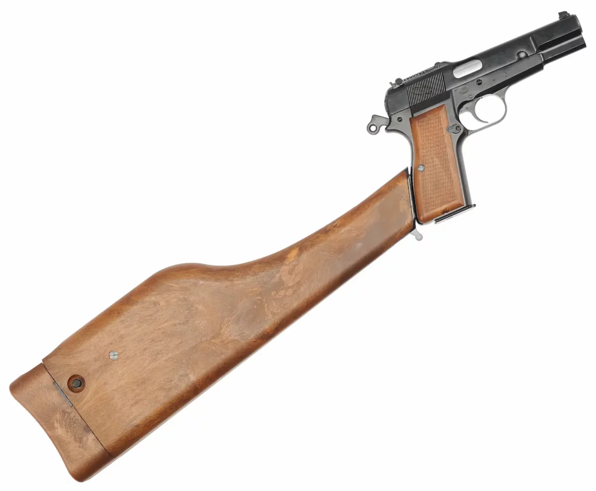 Страйкбольный пистолет WE Browning Hi-Power (WE-B005) — чёрный, газовый GBB, 6 мм