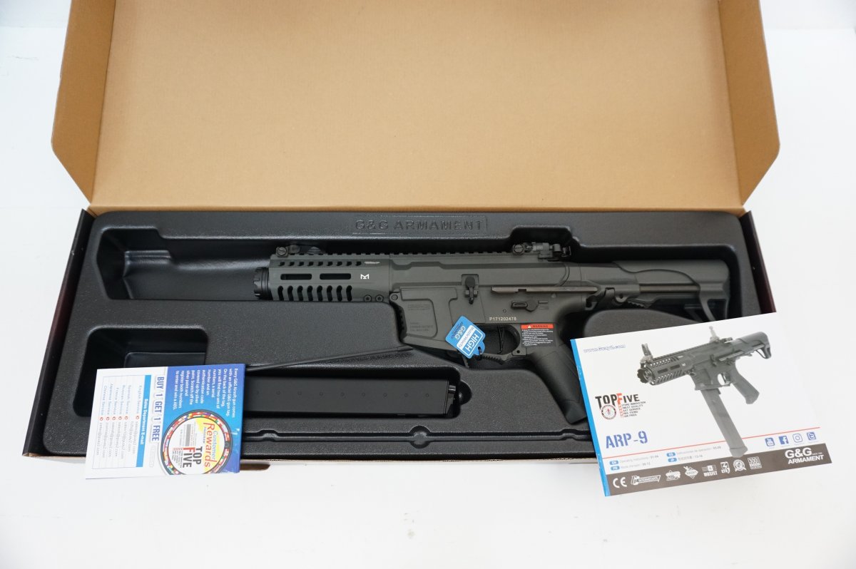 Страйкбольный пистолет-пулемет G&G ARP 9 Battleship Grey (EGC-ARP-9MM-ANB-NCM)
