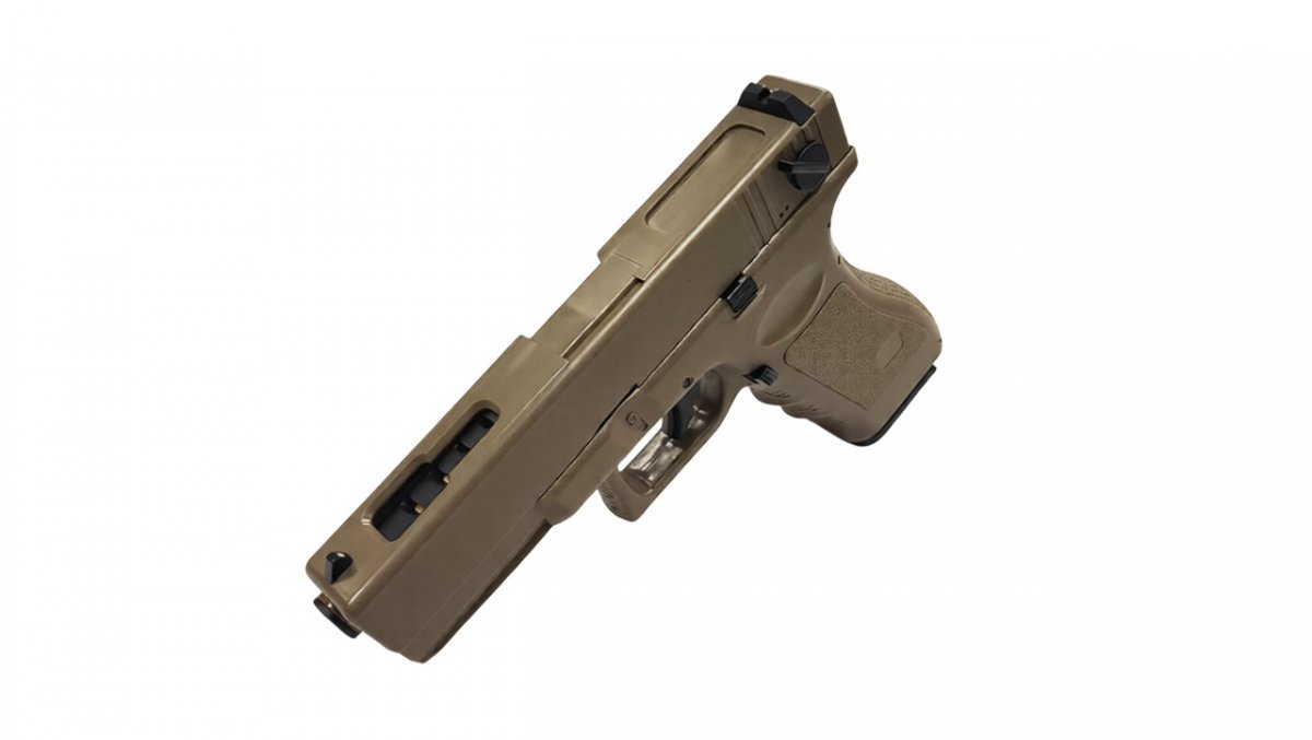 Страйкбольный пистолет Cyma Glock 18C AEP Tan (CM030S) зарядка через USB Tan