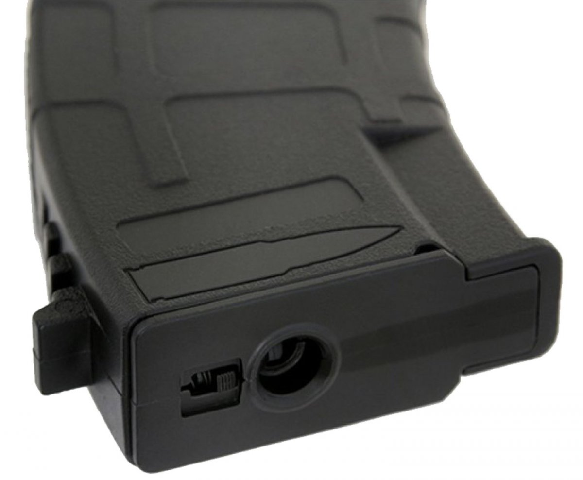 Магазин бункерный CYMA C189A-BK для АК-серии Magpul Zhukov, Hi‑Cap на 600 шаров, NYLON, чёрный