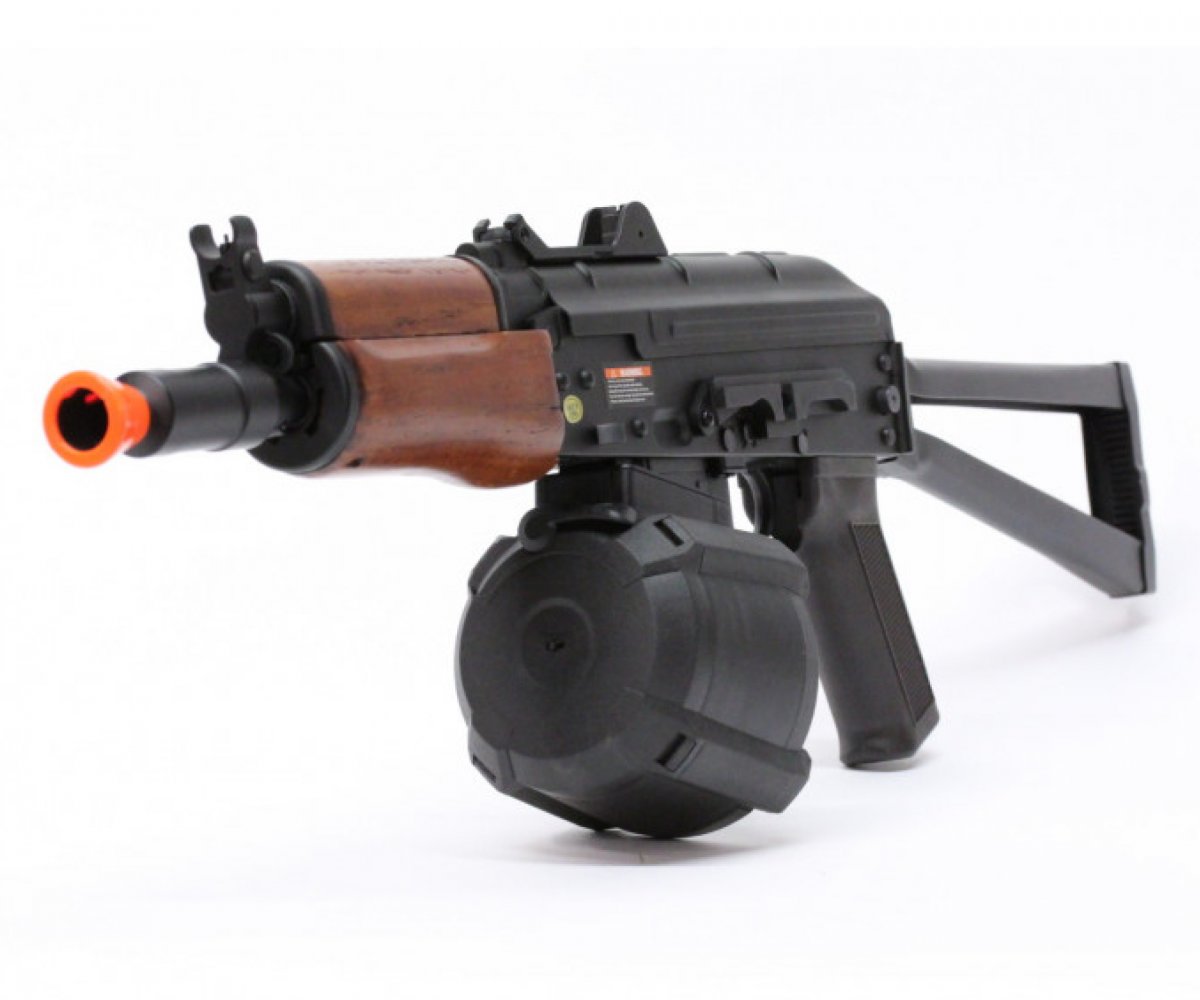 Магазин бункерный электрический CYMA HY-397 для АК-серии, электробарабан / Electric Drum, 1200 шаров, чёрный