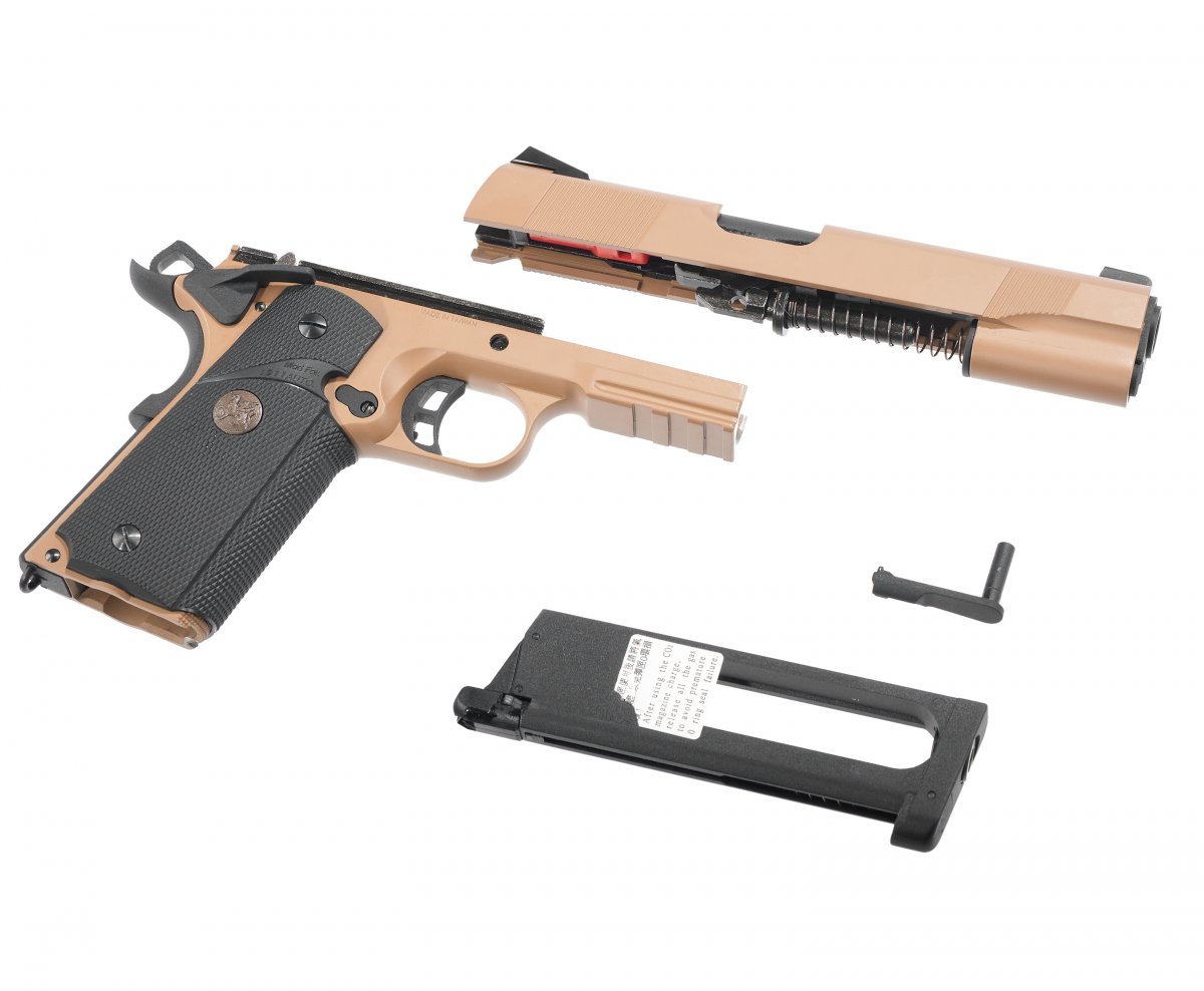 Страйкбольный пистолет KJW Colt M1911 M.E.U. GBB CO₂ Tan (KP-07.CO2-TN)