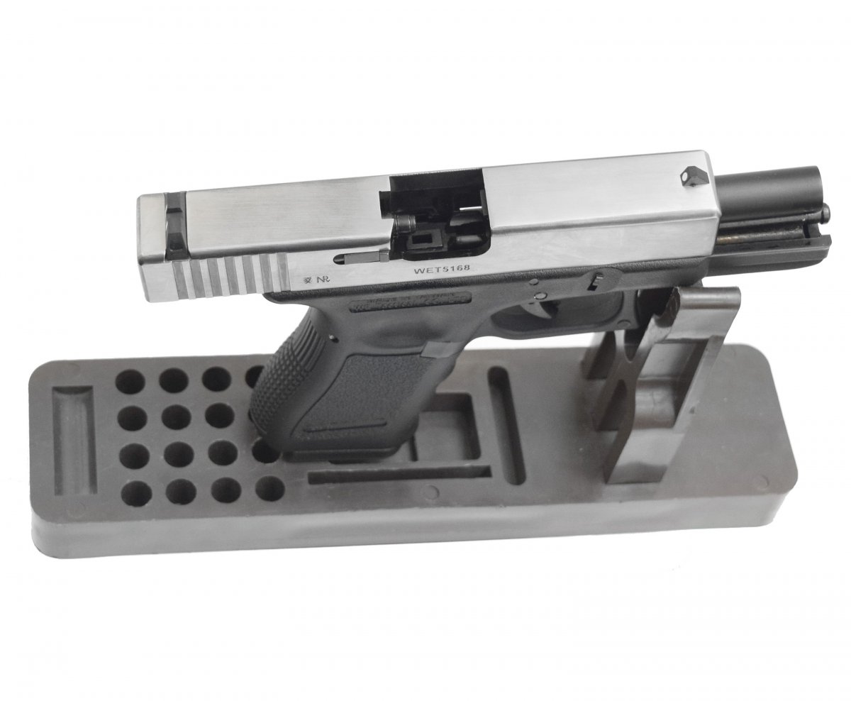 Страйкбольный пистолет WE Glock 19 Gen 3 (WE-G003A-SV, серебро, 6 мм)