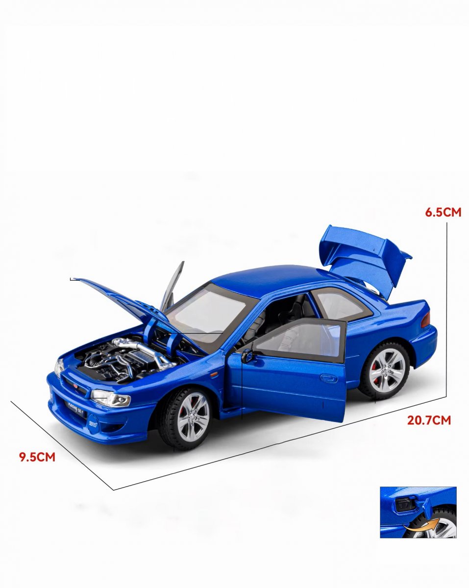 Машинка металлическая Subaru Impreza WRX STI 1:24 Blue