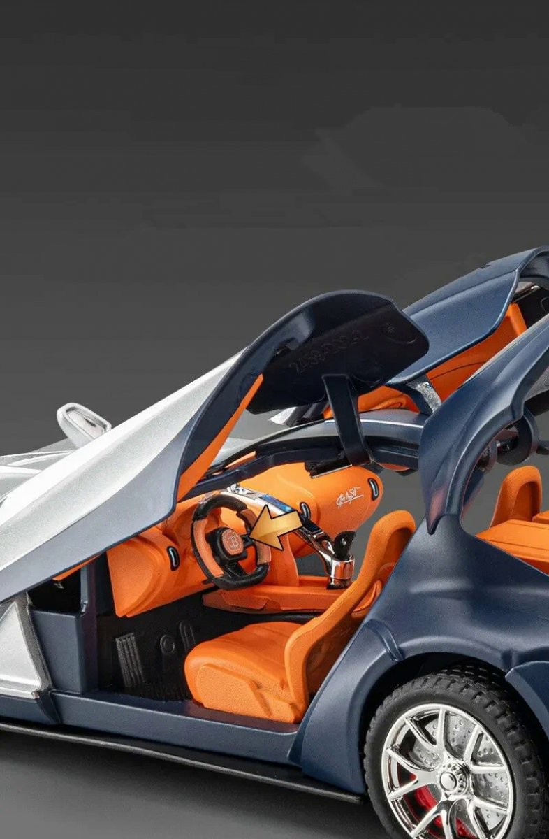 Машинка металлическая Bugatti Atlantic 1:24 Black-Silver