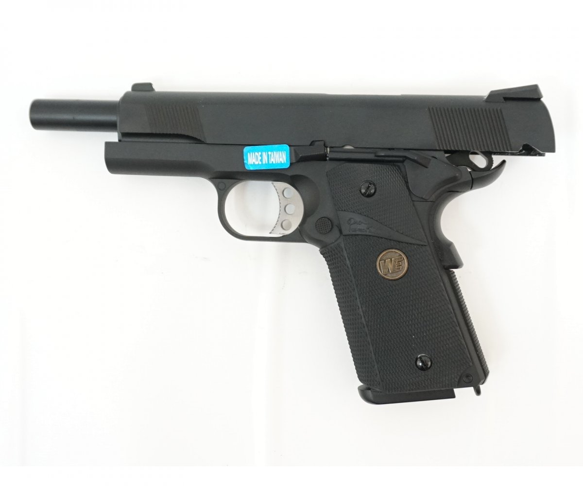 Страйкбольный пистолет WE Colt M1911A1 M.E.U. Black (WE-E008A-BK)