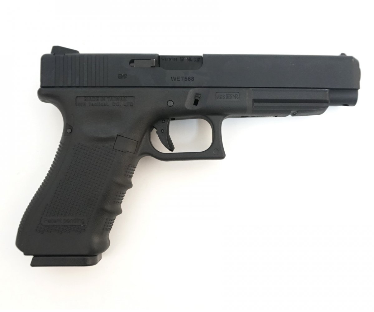 Страйкбольный пистолет WE Glock-34 Gen.4, сменные накладки (WE-G008B-BK)