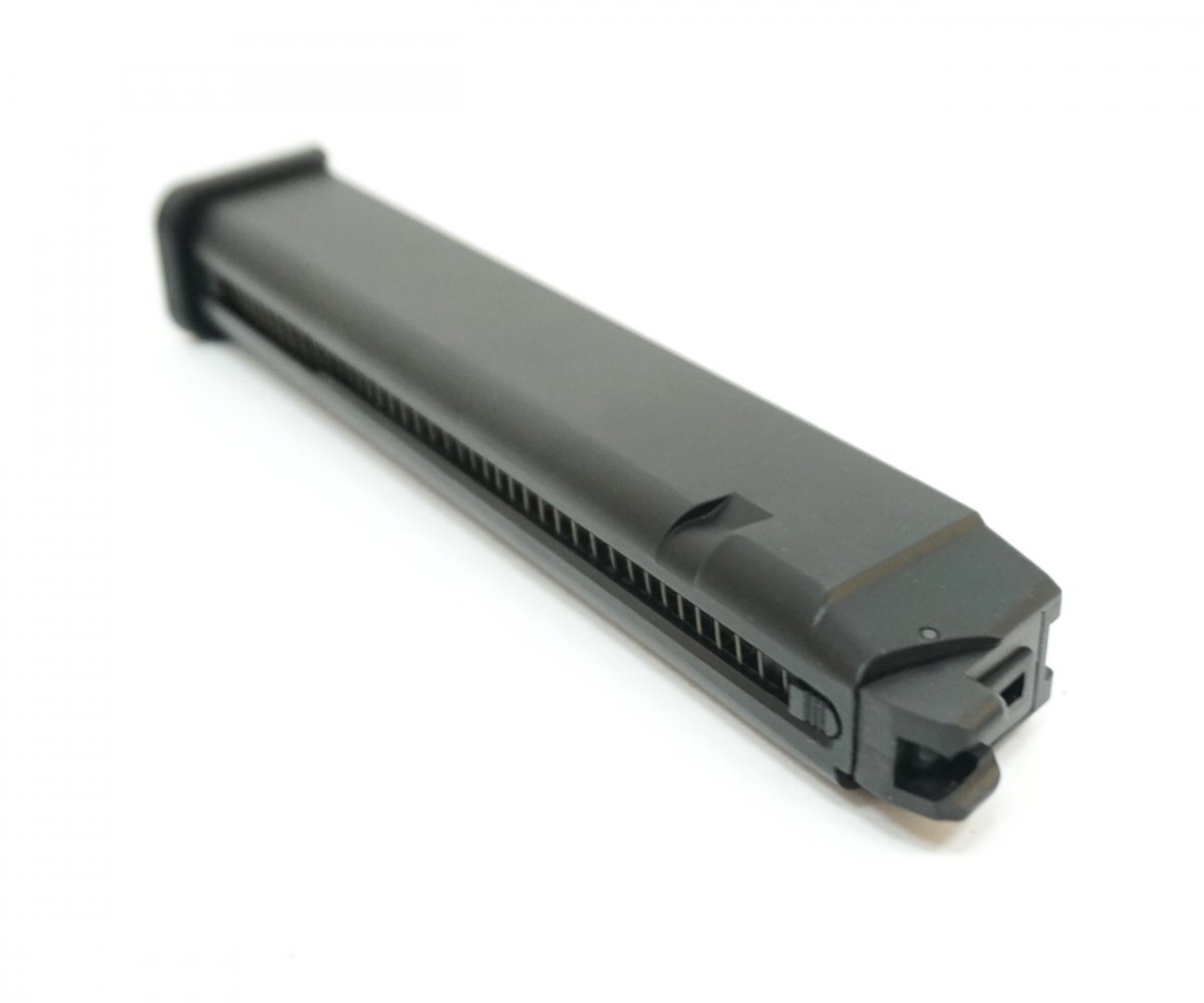 Магазин WE Glock 17/18/19/34/35 длинный, 50 шаров, GAS GBB, металлический (совместим с KJW)