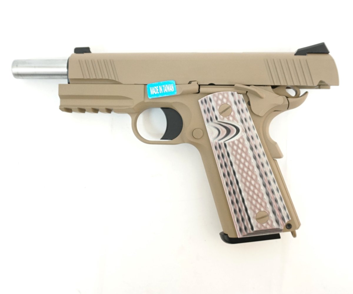 Страйкбольный пистолет WE Colt M45A1 Tan (WE-E015-TAN)