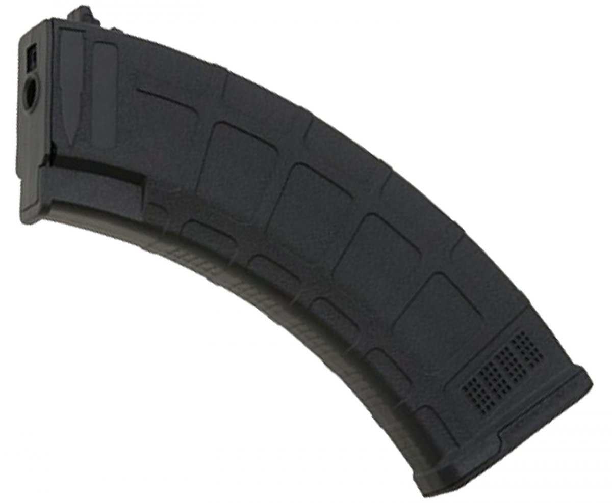 Магазин бункерный CYMA C189A-BK для АК-серии Magpul Zhukov, Hi‑Cap на 600 шаров, NYLON, чёрный