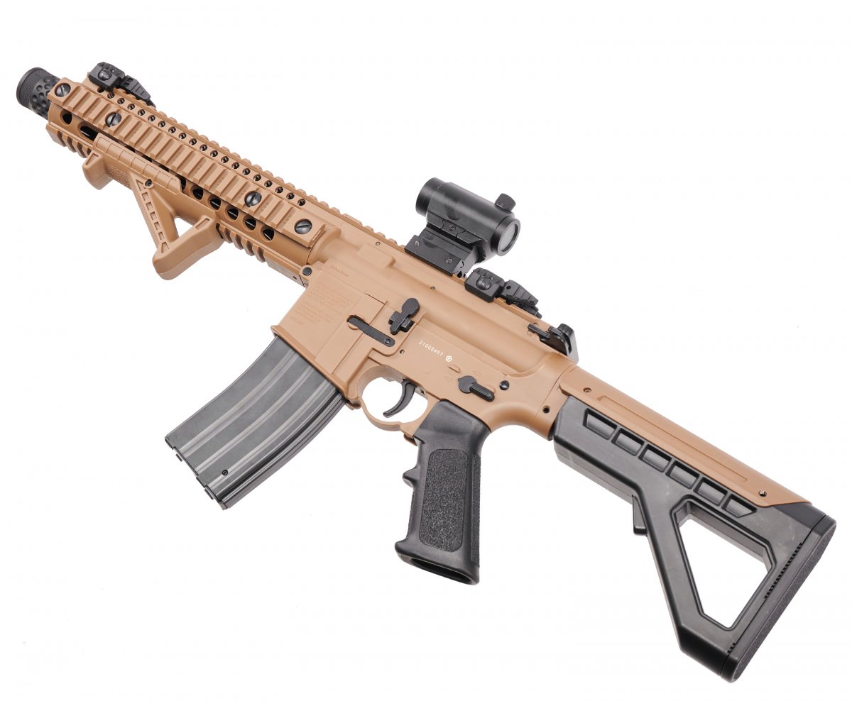 Пневматическая винтовка Crosman DPMS SBR Full Auto (AR15, 3 Дж) TAN