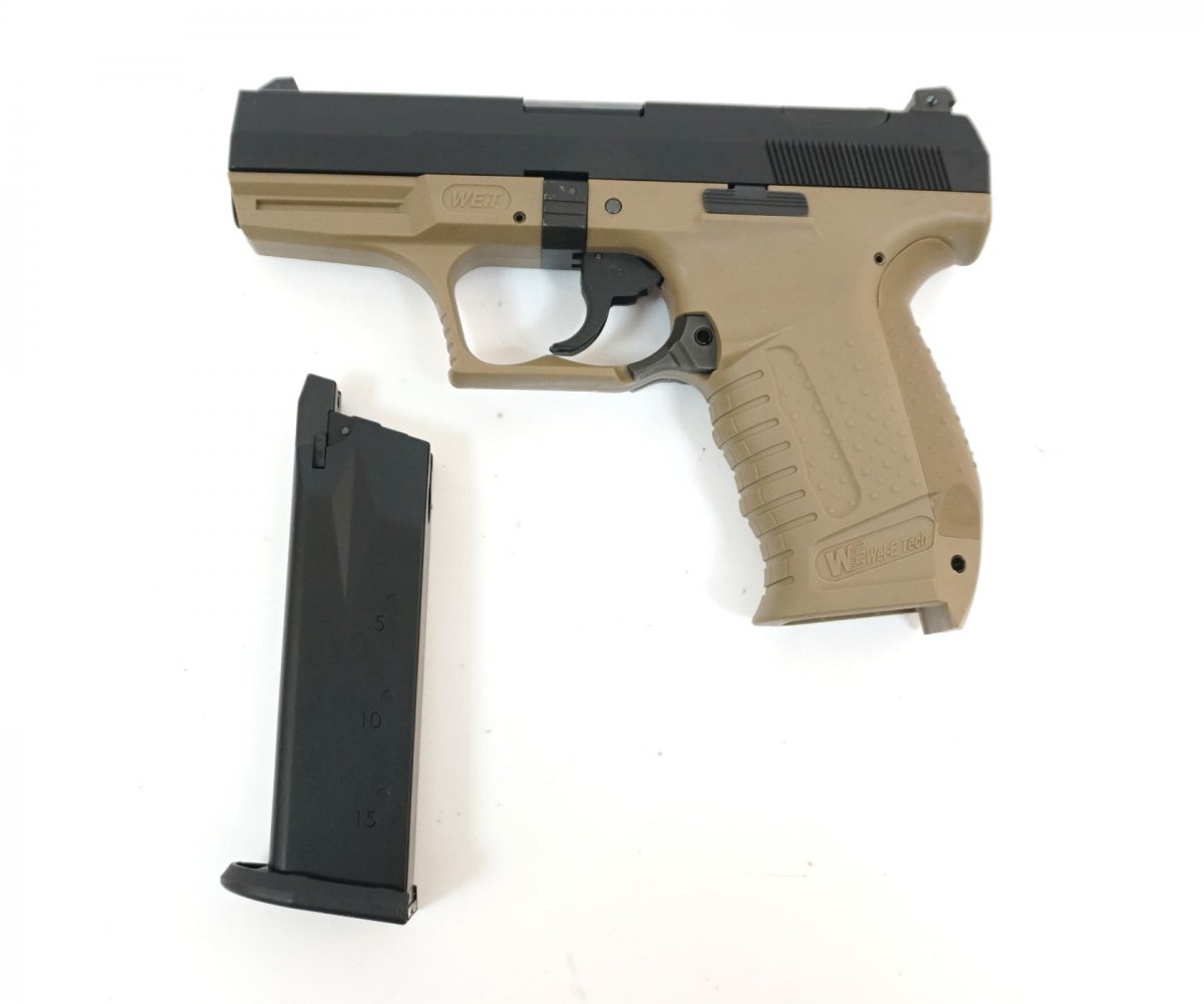 Страйкбольный пистолет WE Walther P99 GBB Tan (WE-PX001-TAN)