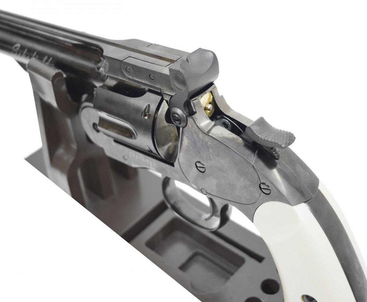 Пневматический револьвер ASG Schofield 6 Plated Steel 4.5 мм (S&W)