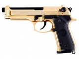 Страйкбольный пистолет WE Beretta M92 GBB Gold (WE-M004)