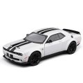 Металлическая машинка Dodge Challenger SRT Hellcat 1:24 белая