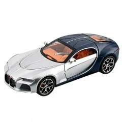 Машинка металлическая Bugatti Atlantic 1:32 серебристо-синий