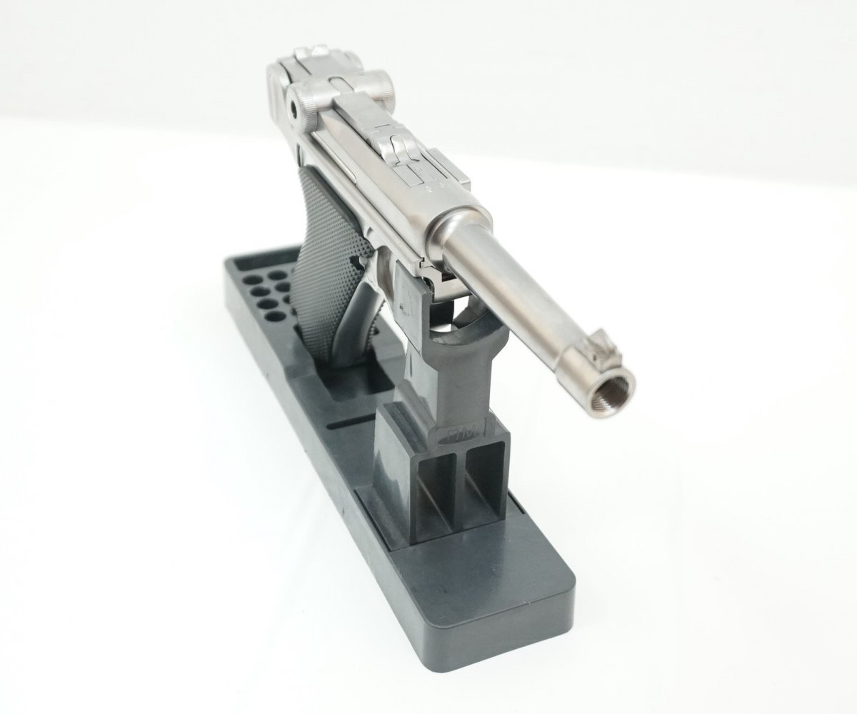 Страйкбольный пистолет WE Luger P08 4” Silver (WE-P004)