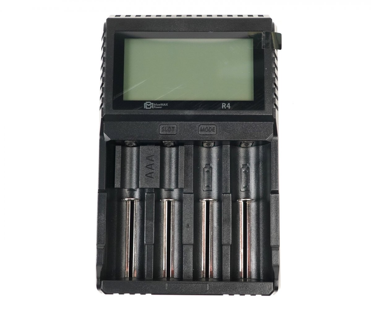 Зарядное устройство BlueMax D4S LCD Universal (4 разъема) для Li-Po, LiFe, NiMH, Li-ion с питанием от Type-C