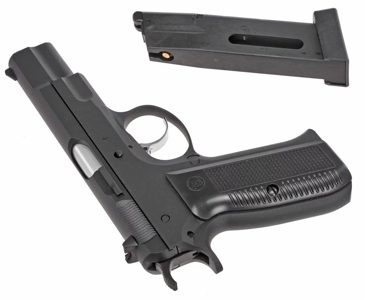 Страйкбольный пистолет KJW CZ75 KP-09 CO₂ — блоубэк, 6 мм, регулируемый Hop-Up