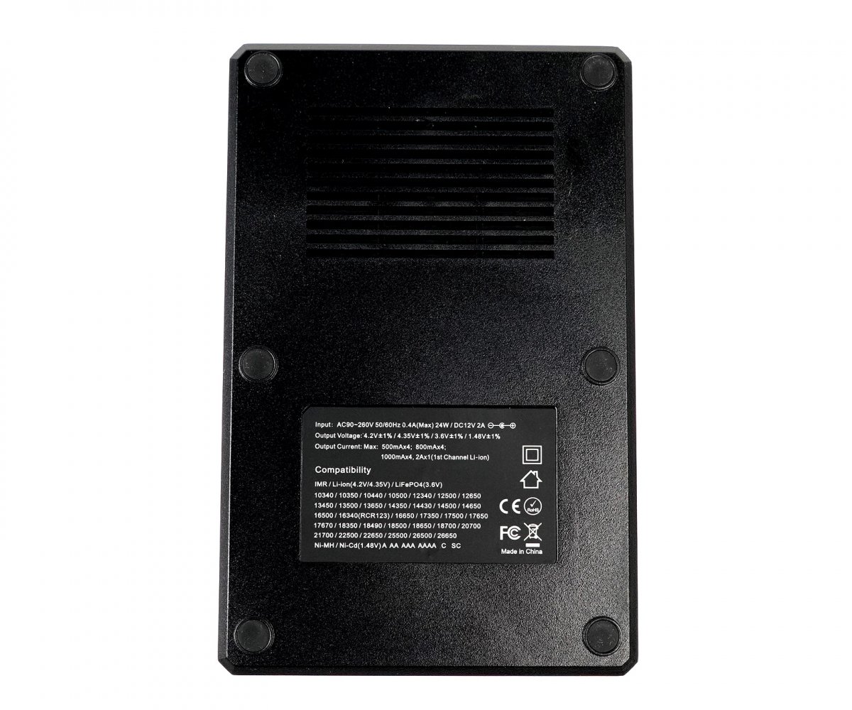 Зарядное устройство BlueMax D4S LCD Universal (4 разъема) для Li-Po, LiFe, NiMH, Li-ion с питанием от Type-C