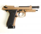 Страйкбольный пистолет KJW Beretta M9A1 TBC CO₂ Tan, удлин. ствол